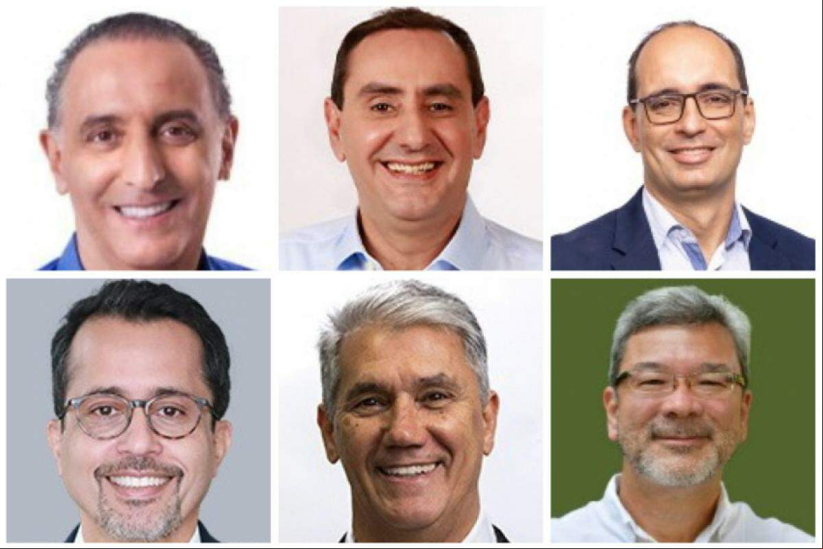 Em cima, Cury, Anderson e Balieiro. Embaixo, Elton, Toninho e Cabral