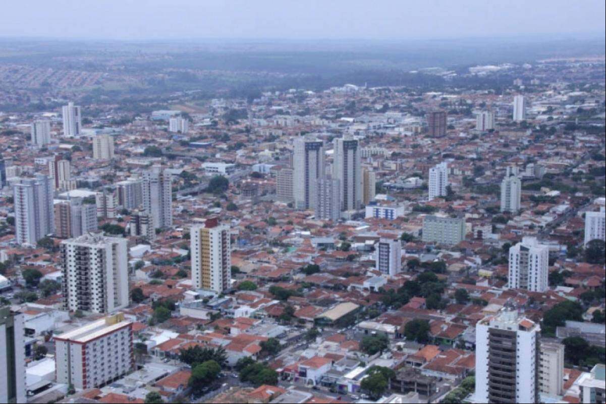Vista aérea de Bauru: cidade vive sensação de insegurança