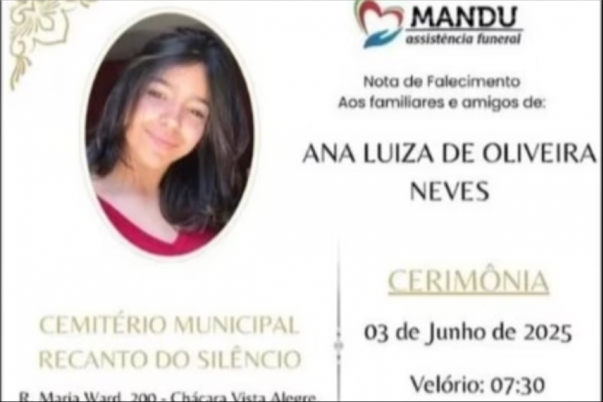 Ana Luiza de Oliveira Neves, que morreu em menos de 24 horas após consumir o produto.